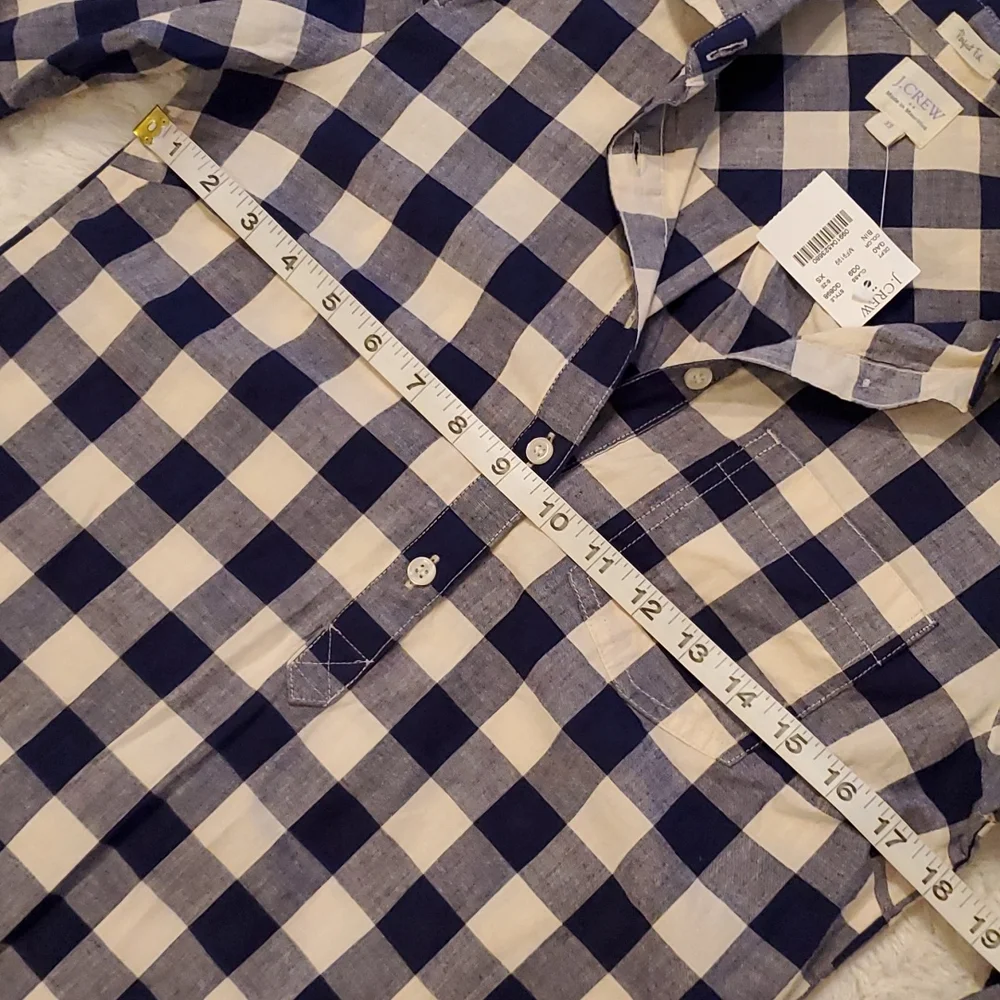 NWT J. Crew perfect fit plaid button down shirt